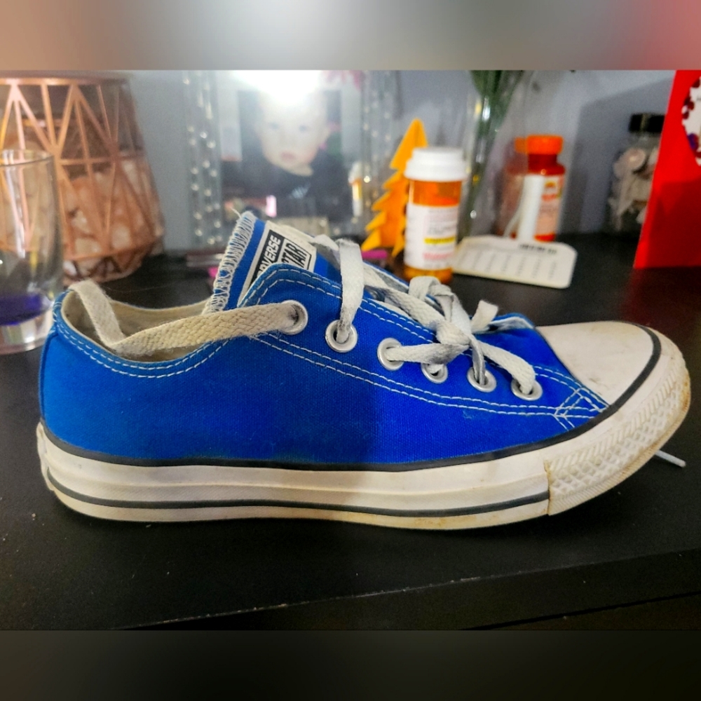 Blue converse shoes